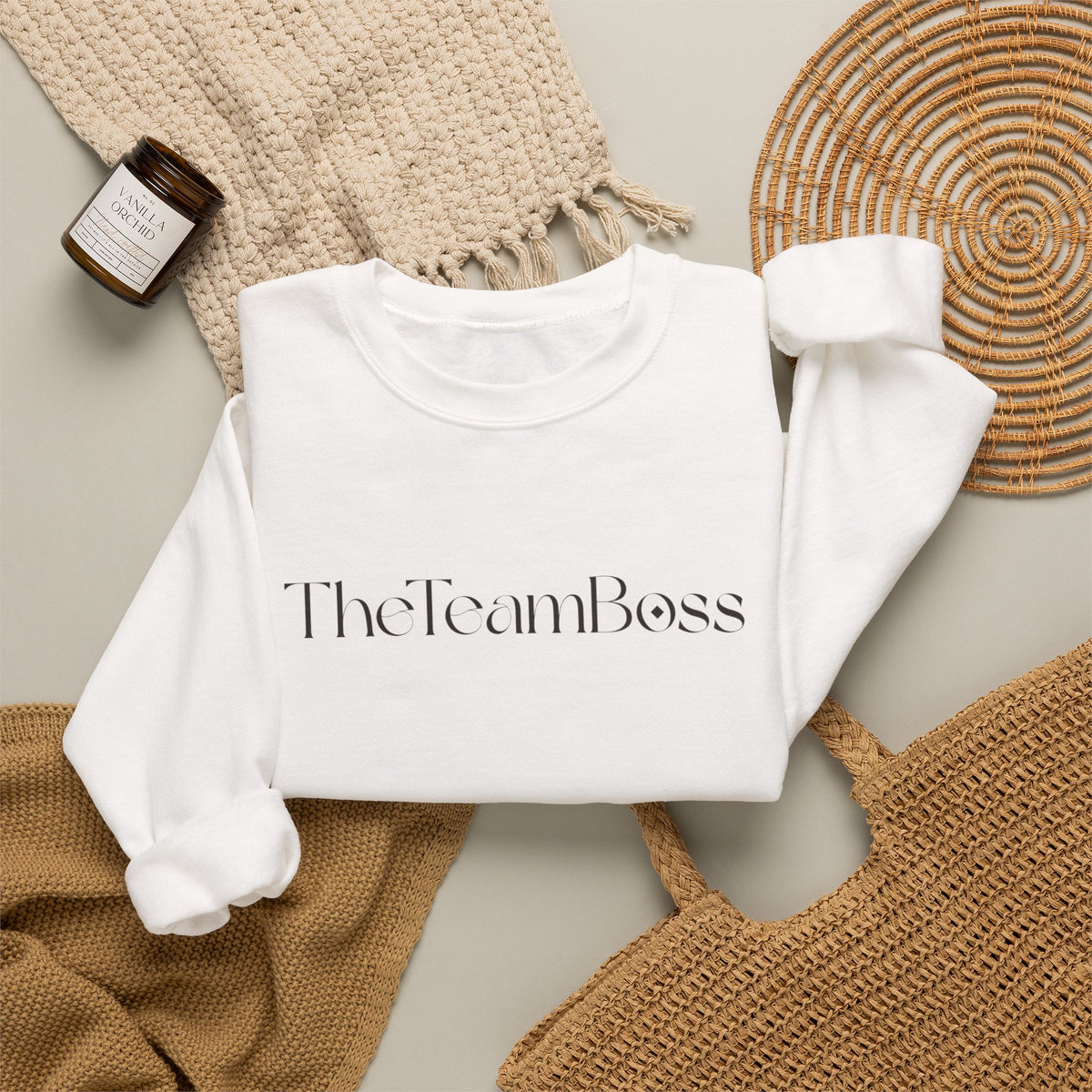 Crewneck Sweatshirt — TheTeamBoss Minimal Logo Pullover