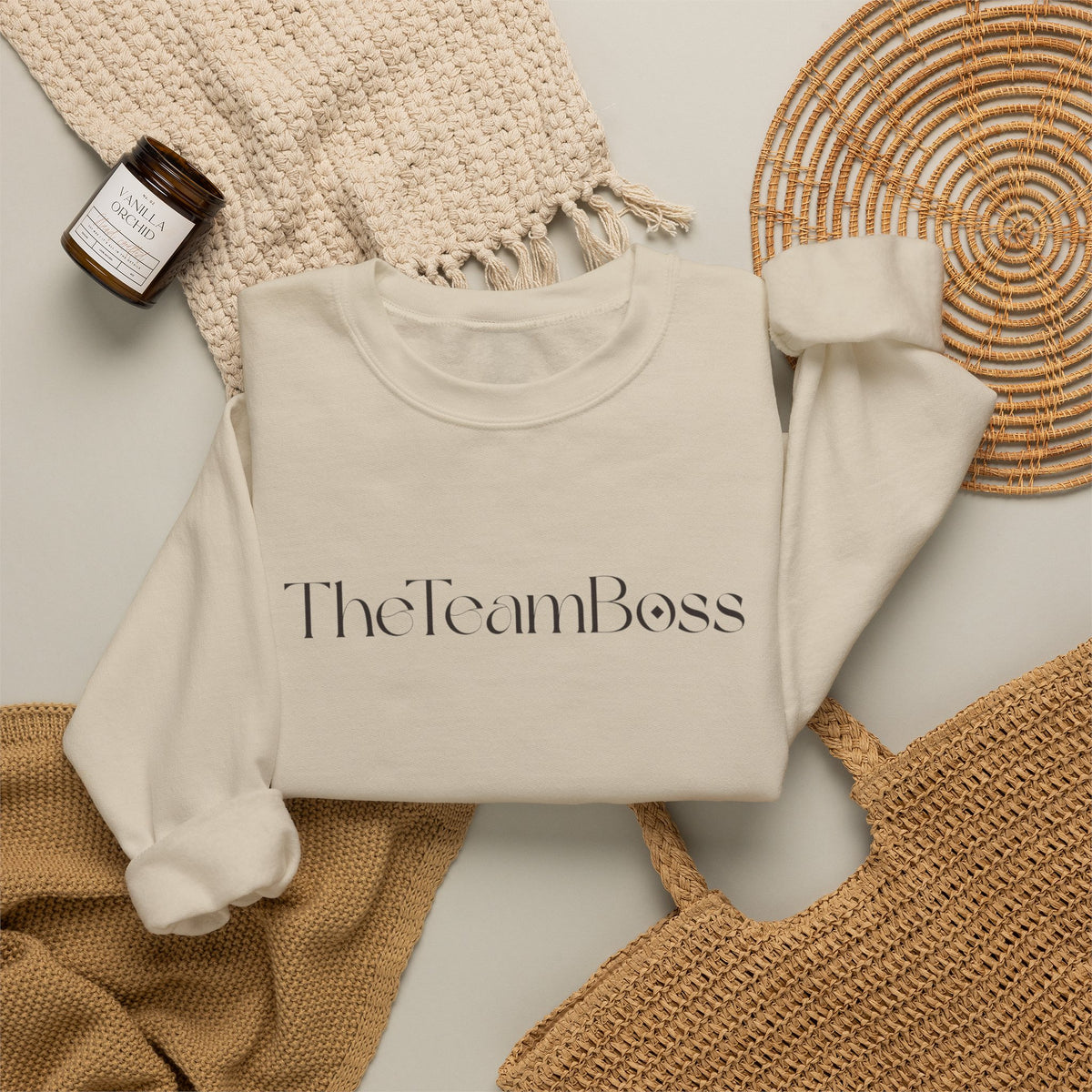 Crewneck Sweatshirt — TheTeamBoss Minimal Logo Pullover